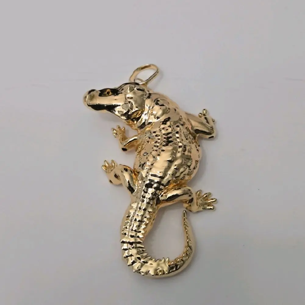 #187. 18K Gold Plated Crocodile Pendant