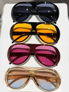 Women's Leopard Print Aviator Sunglasses, Gradient Lenses, Fashionable Street Style, All-Season Wear, Outdoor Leisure, Dating, Beach Accessories