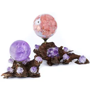 【Bliss Live】 Natural Crystal Sphere Tower Carving CustomizeKit For Home Decoration B-05