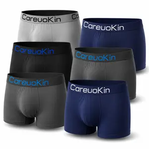 MEN Boxer Briefs 6 Pack – Breathable Stretch Underwear for Men, Soft Athletic Performance Trunks Multipack