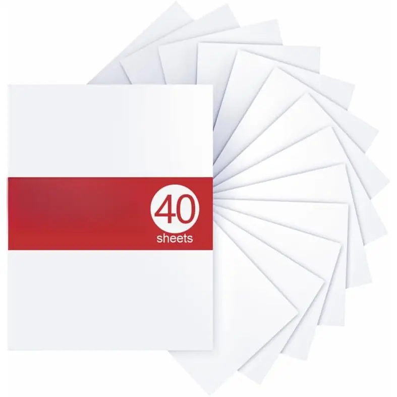 White Cardstock 8.5 x 11 Thick Paper, 40 Sheets, ThickPaper 65 LB/180 GSM, Cardstock Printer Paper 8.5 x 11, White Card Stock for Invitations, Menus, Wedding, DIY Cards