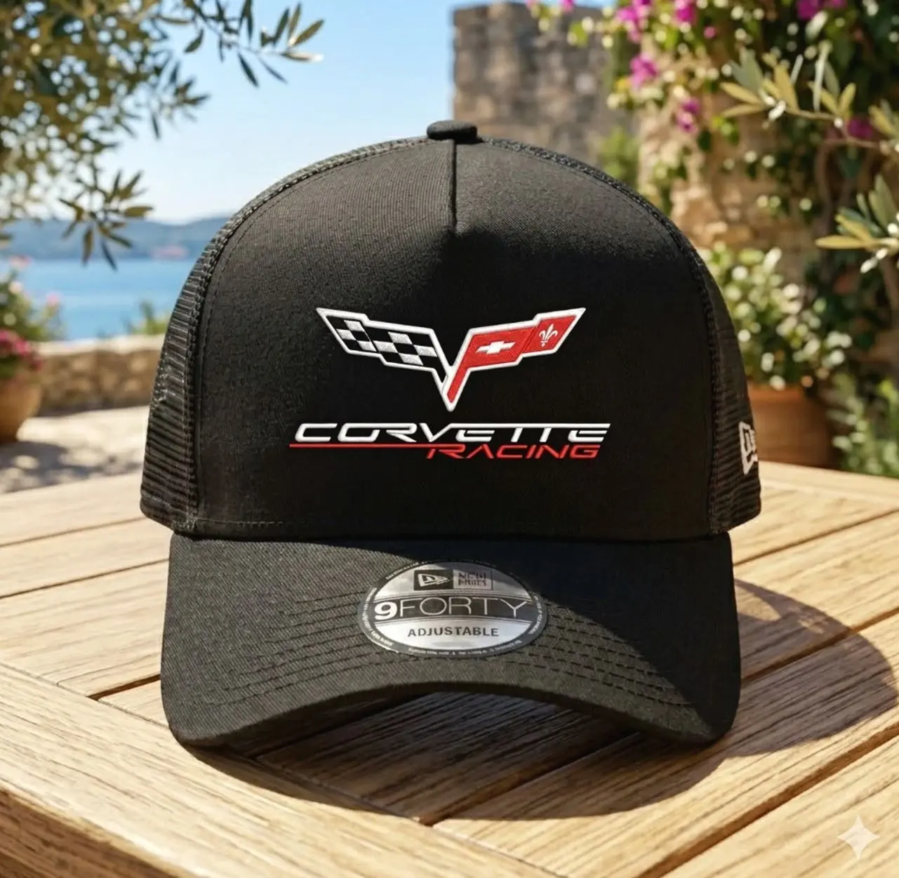 Corvette Racing Embroidered Trucker Hat Mesh Snapback Adjustable Cap