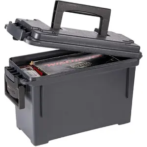 Lockable Storage Box with Heavy-Duty Carry Handle, Small Plastic Crate, Water-Resistant Protection