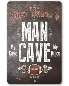 Personalized - Man Cave - Metal Sign