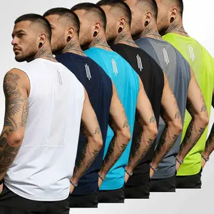 4-piece set of men's summer short-sleeved sleeveless vests, men's sports outdoor jerseys, 2-piece public version, short-sleeved round neck, quick-dry tops, suitable for sports and playing ball games