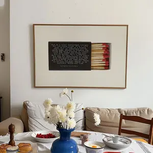 Vintage Anthony Bourdain Matchbox Quote Canvas Print, Unframed Wall Art, Unique Creative Decor for Bedroom & Living Room, Vintage Letter Print, Artistic