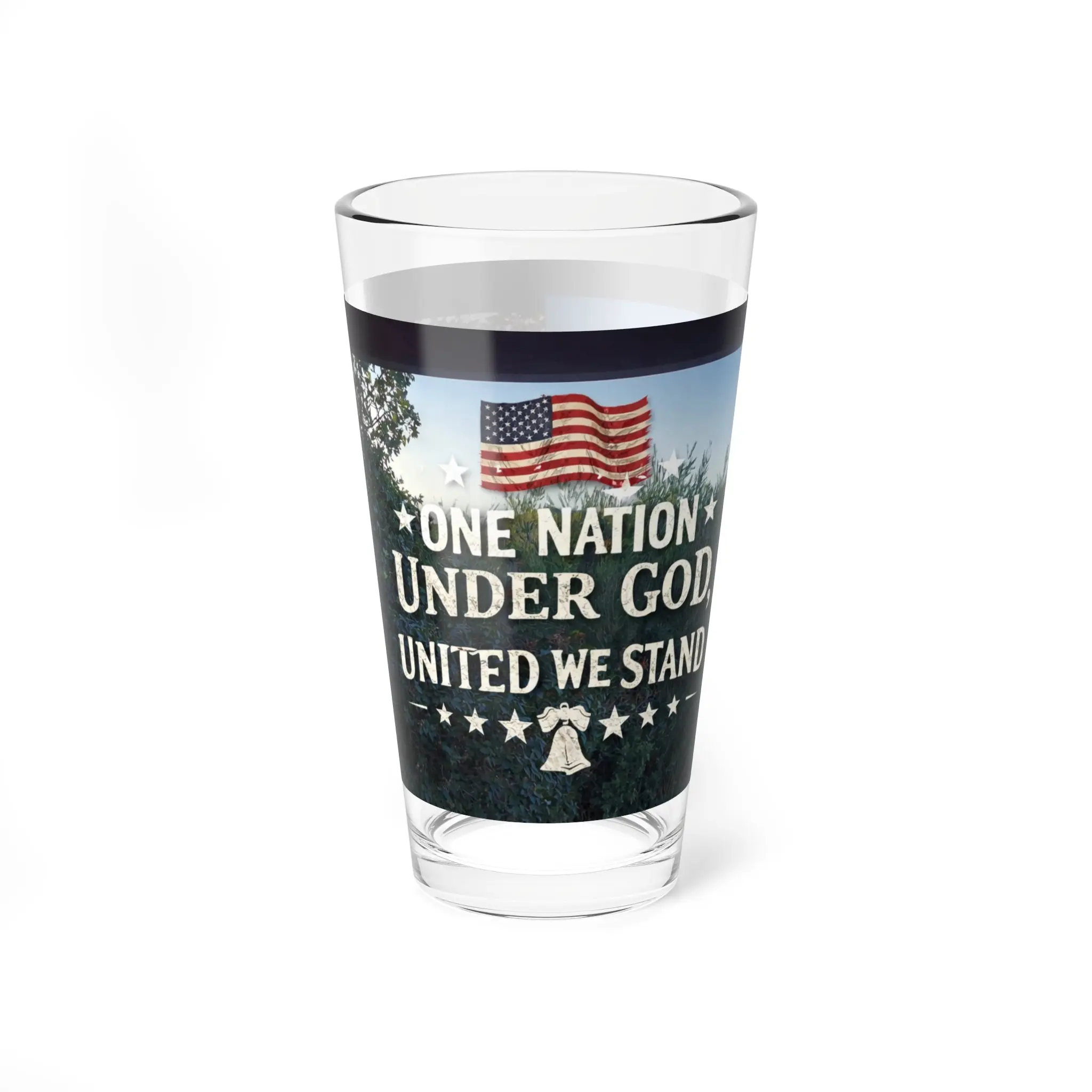 Patriotic 'One Nation Under God' 16oz Mixing Glass