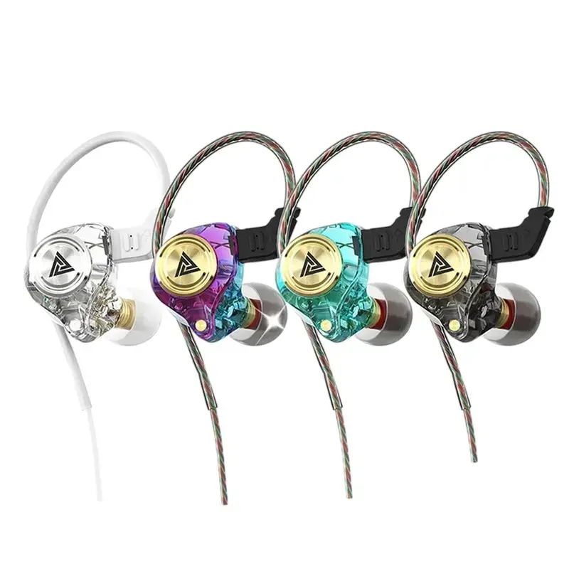 QKZ AK3 Portable Wired In-Ear Earphone, Wired Headphones With Mic, HiFi Subwoofer Noise Cancelling Wired Earphones for Game Sports, 3D Stereo Sound Headphones For Gym & Sports & Game, Earbuds Gaming Headset Gaming Earbuds