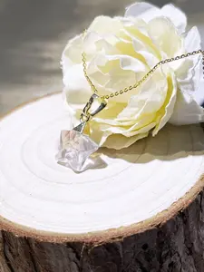 Natural Clear Quartz Star-Shaped Stone Necklace（Randomly Selected for Shipping, You Can Join Our Live Stream to Pick）