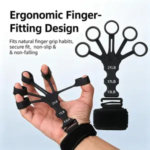 Hand Grip Strengthener 2 Pack, 6 Levels Adjustable Resistance, Finger Exerciser & Forearm Trainer for Gym, Athletes, Therapy & Stress Relief