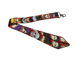 Anime Source Tokyo Ghoul Anime Manga Characters Red Lanyard Keychain ID Badge Holder
