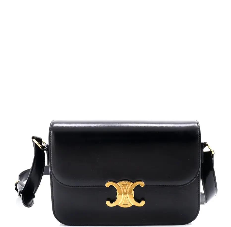 Pre-owned material Messenger bags Celine Triomphe Shoulder Bag Smooth Calfskin Medium