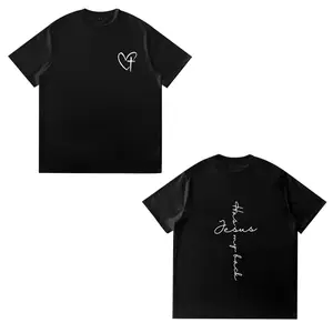 Casual Cotton T-Shirt with Jesus Has My Back Graphic Print, Unisex Short Sleeve Soft and Smooth Essential for Everyday Wear