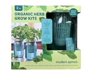 Modern Sprout’s Organic Herb Grow Kit 2pk (Basil and Mint)