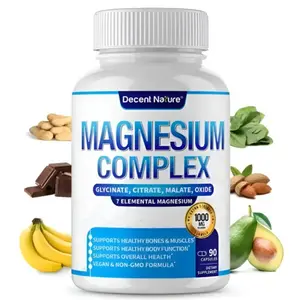 Premium Magnesium Complex 1000mg – 7-Form Elemental Magnesium Supplement for Optimal Absorption & Energy Support (90 Capsules)