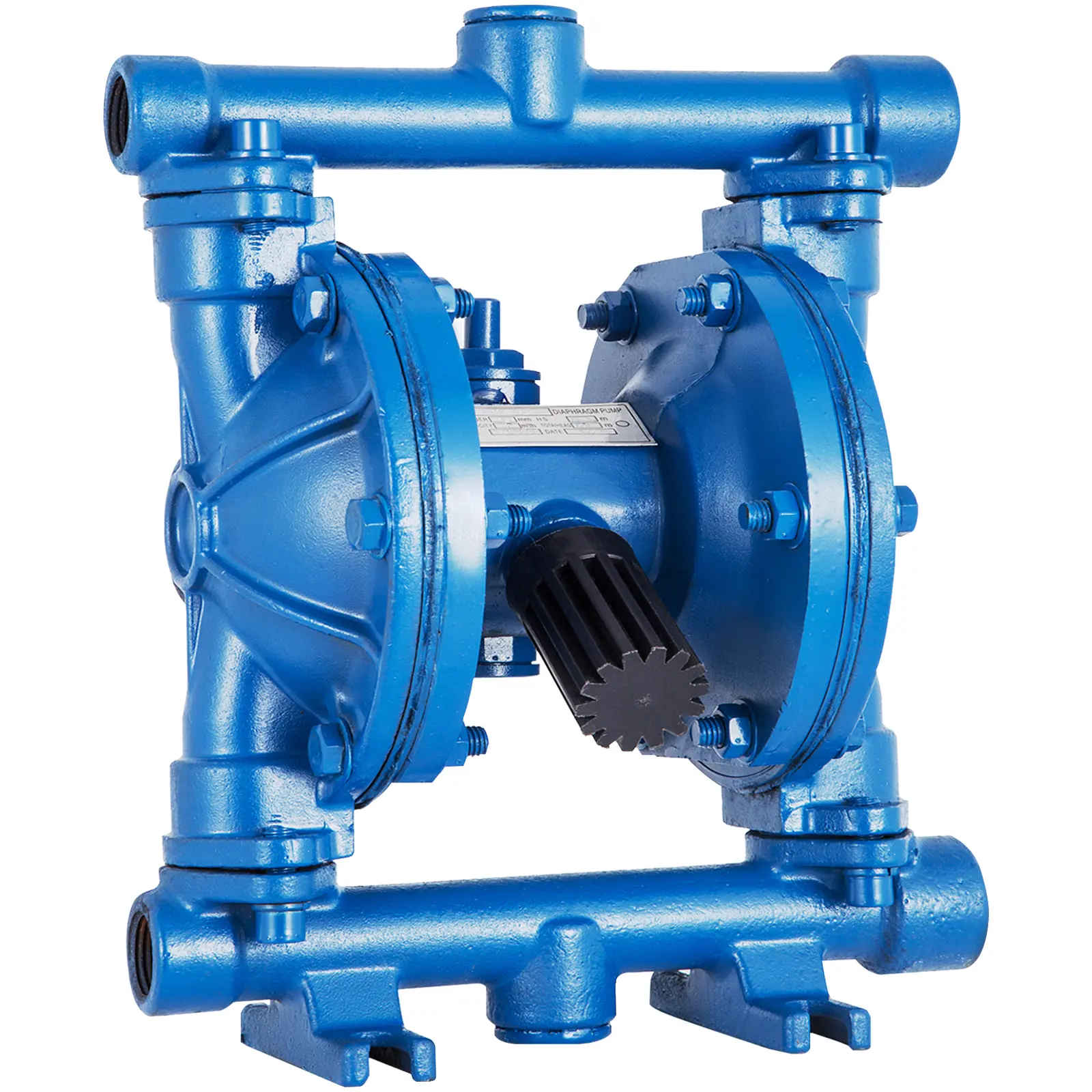 【summerfinds】VEVOR Air-Operated Double Diaphragm Pump, 1/2 in Inlet & Outlet, Cast Iron Body, 3 GPM & Max 90 PSI, Nitrile Diaphragm Pneumatic Transfer Pump for Petroleum, Diesel, Oil & Low Viscosity Fluids