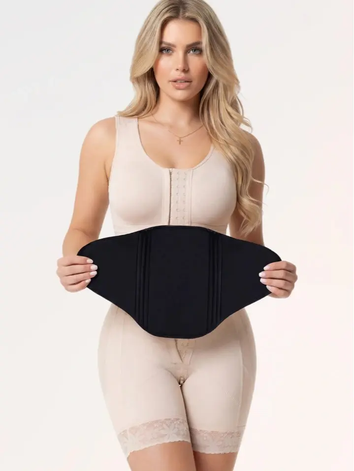 Women's Aesthetic Polyester Abdominal Board - Salome 2516, Smooth Foam Construction, Flat Tummy Support, Side Coverage Compression Shapewear, Accessory