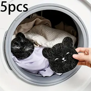 5Pcs reusable washing machine brush filter, manual cat hair cleaner, non-electric plastic filled filter, used to capture hair, broken hair and sundries