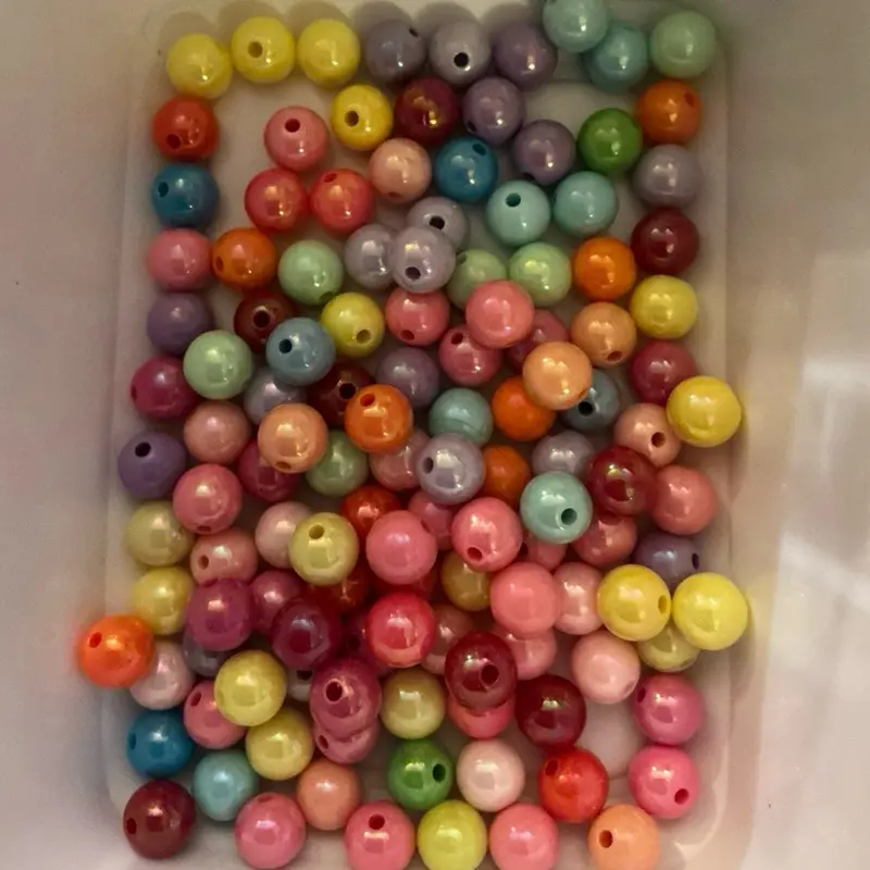 Mixed 12 mm acrylic beads