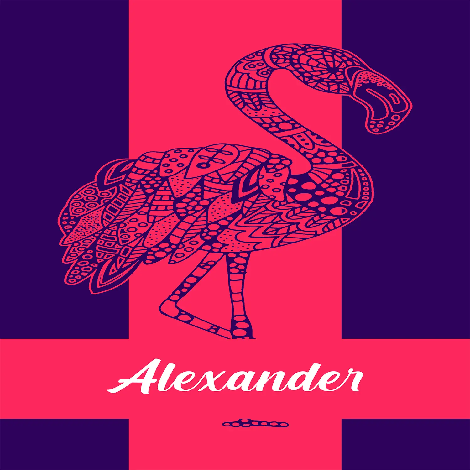 Name - Boho Flamingo Tropical