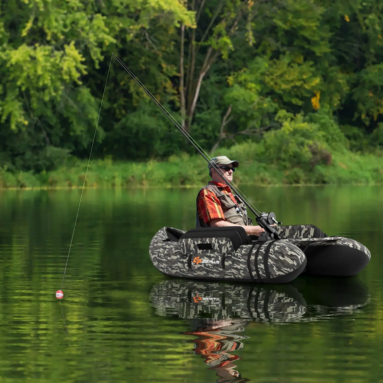 Inflatable Fishing Float for Water Sports, Canoeing Activities