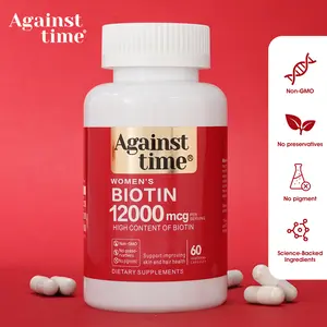 updated version - Against Time Advanced Women's Biotin 12,000mcg, Naturally Regenerates Stronger, Healthier Hair, Skin & Nails, edible supplement supplements optimum
