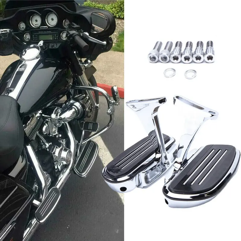 For Harley Rear Passenger Floorboards Footboards Chrome Street Glide 1993-2026 Passenger Footboard Floorboard For Harley Touring 1993-2025 Models