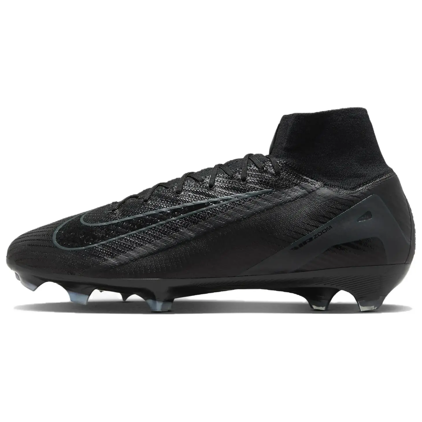 Nike Mercurial Superfly 10 Elite FG Black Deep Jungle Durable Non-slip Soccer Cleats Unisex FQ1454-002