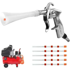 Air Compressor for Car Detailing Detailing Tool, with 5 Hoses, High Pressure Air Gun Dry Cleaning Tool Kit, Air Gun, Car Clean Gun, Cleaning Gun, for Car Dry Cleaning