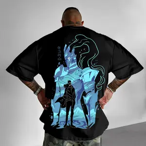 Solo Leveling Unisex Summer Outfits Men Streetwear 80s 90s Graphic Tees Cotton Anime Funny Tshirt Men Gifts Breathable Casual Short Sleeve Fashionable Daily Wear