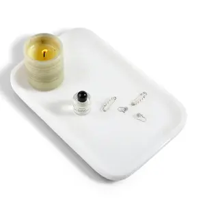 Rectangular Marble Tray - Marble (Namib Bianco)