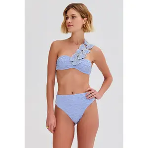PAPILLON JACQUARD HIGH WAIST BIKINI BOTTOM