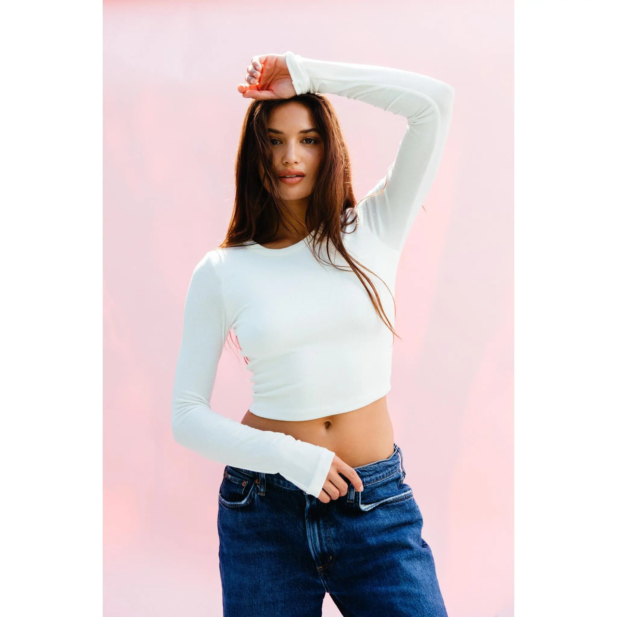 Erica Top Baby Ribbed - White