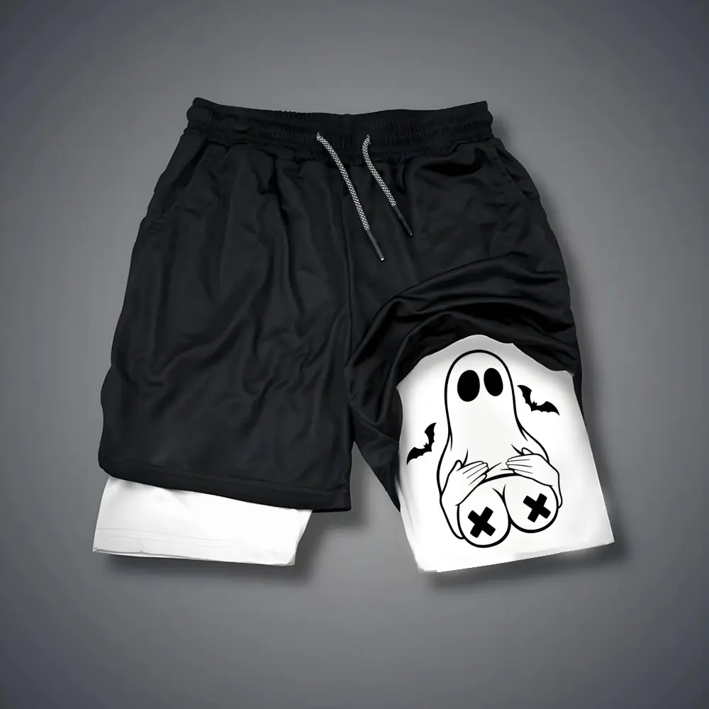 Halloween 80s 90s summer men shorts for men jorts outfit men graphic shorts Double-layer sports shorts Comfortable short shorts summer