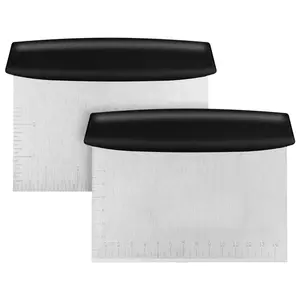 Stainless Steel Bench Scraper, 1 Count Baking Ruler & Dough Cutter, Multi-task Kitchen Tool for Pastry, Bread, Cake, Cookies, Kitchen Accessories, Baking Utensils Supplies