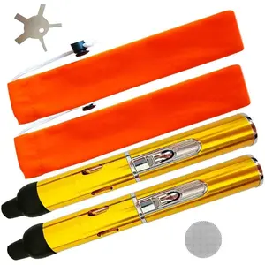 Lighter,Multifunctional Tube-in Detachable Lighter,,Indoor,Camping,Candle,Birthday,Gold (2PCS)