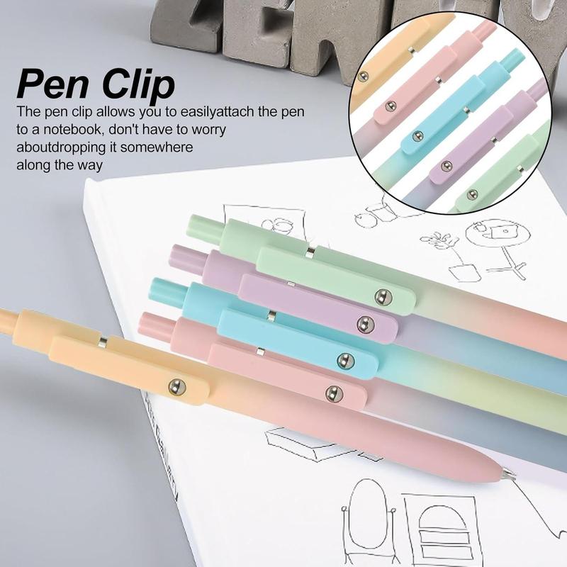 Bleck.Gl Pns 10Pes Cuicd Dy Bek ink Pen Gradin Coler Bnt Rpleab Rofil Bal Pn 07mm Fine Poin atatbl Ne Smuds Smosth itingor Sudints Nses Ofice Bt uslingAeslietieCute School Supplies Gifts for Couples