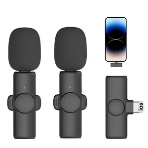 K11 2 mic Mini Wireless Microphone For TypeC/Iphone Audio Digital Stereo Bluetooth Cable Lapel