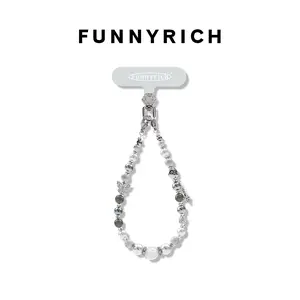 2-in-1 Handmade Silver Butterfly Pearl Phone Chain | Unique Star Case & Classic Wear Styles | Original Coquette Aesthetic Beaded Design | Dainty Phone Accessory for iPhone/Android | Sparkle Up Your Device