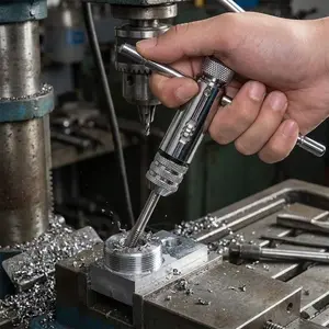 Professional T-Handle Ratchet Tap Wrench Set 6-Piece, Metric M3 to M8, Precision Thread Cutting Tool for Metalworking & Auto Repair, Industrial-Grade Machining Kit with Non-Slip Grip, Durable DIY Hand Tools.