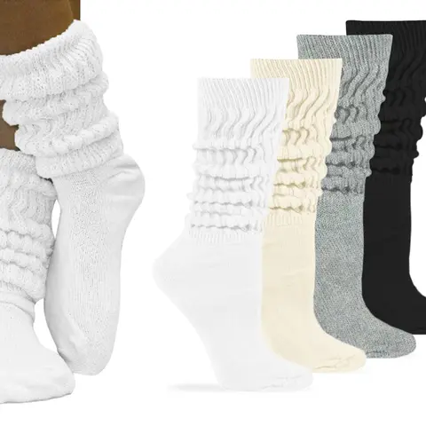 Jefferies Socks Womens Vintage Slouch Knit Socks 3 Pair Pack Womenswear Cotton Casual Cute Comfort