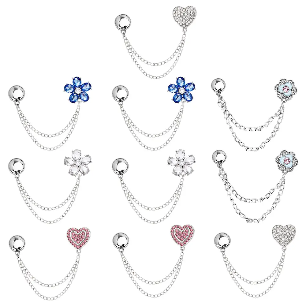 10Pcs Magnet Clothing Pins, Metal Magnetic Clips, Instant Garment Tailoring Solution | Secure Shirt Hem Adjuster, Sleeve Cinch Clip for T-Shirts/Blouses/Dresses, Hijab & Scarf Holder with Chain - Home Improvement.