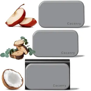 Car Air Freshener - Stone Air Freshener - Car Odor Eliminator for Visor Clip - Long Lasting Car Scent - Variety 3 Pack - CLIP INCLUDED (Teak-Candied Apple-Cabana)