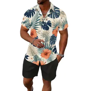 Men's Tropical Aloha Hawaiian Short Sleeve Button-Up Shirt, Casual Summer Beach Vacation Top for TikTok-Ready Style