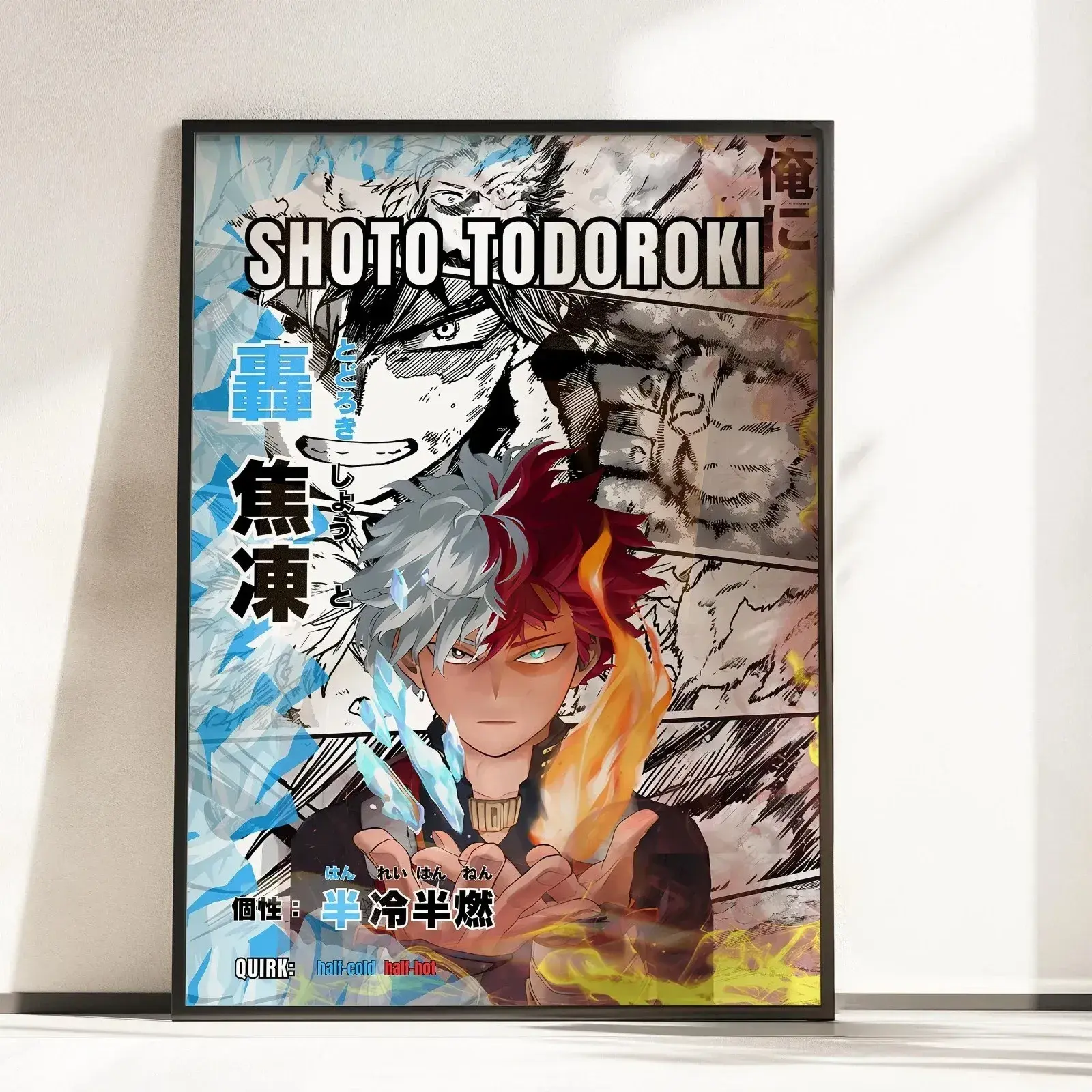 Shoto Todoroki Poster My Hero Academia Anime Wall Art Decor All Sizes