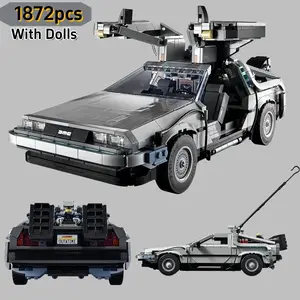 Back to the Future Time Machine Kit, 10300 Piece Set, 3-In-1 Classic Dmc-12 Building Blocks, Car Model Toy, Birthday Gift for Enthusiasts