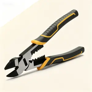 Heavy Duty 4-in-1 Pliers, 8-Inch Cr-V Steel Side-Cutting Tool with Wire Stripper, Crimper, and Gripper for Electricians, Home Repair, and Reusable Multi-Function Tasks