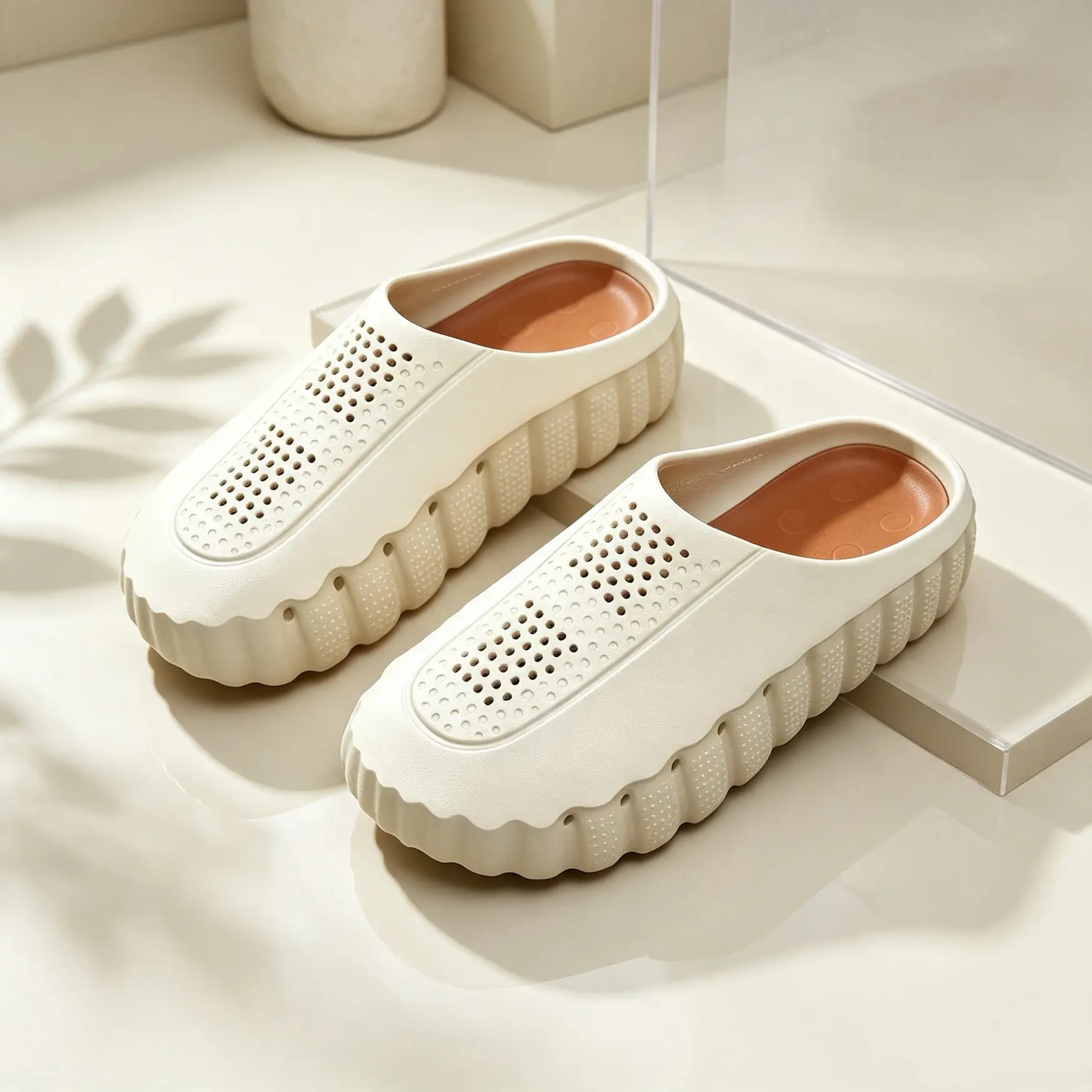 Ultra-Soft Cloud Slides! Breathable mesh design, height-boosting thick sole, perfect for summer comfort.