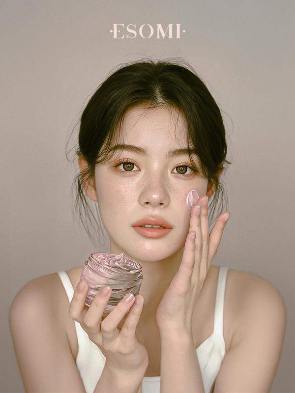 ESOMI Rose and Bamboo Whipping Pack Cleanser-3-in-1 Facial Pack & Makeup Remover & Deep Cleanser, pH-Balanced Formula for Gentle Cleansing, with a rose and charcoal, Korean Beauty - 100ml / 3.38FL.OZ.