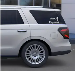 Team Pinguinos Sticker for Car TEAM SUPREMO Adorable Penguin Design Car Decal 10X6 Inch Fun Unique Decoration for Vehicle